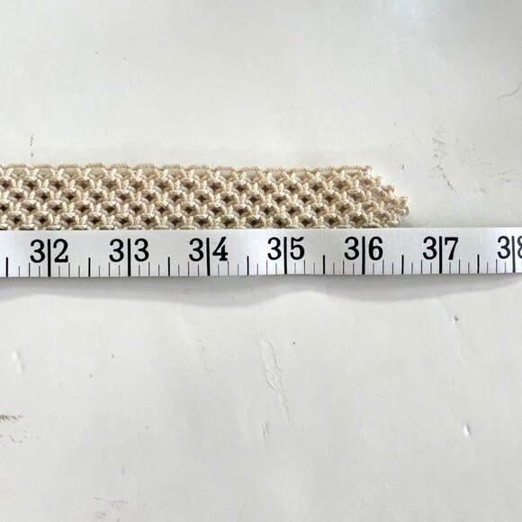 Vintage Handcrafted Macrame Adjustable Belt with Carved Buckle Whale Theme Sz M - Picture 8 of 9